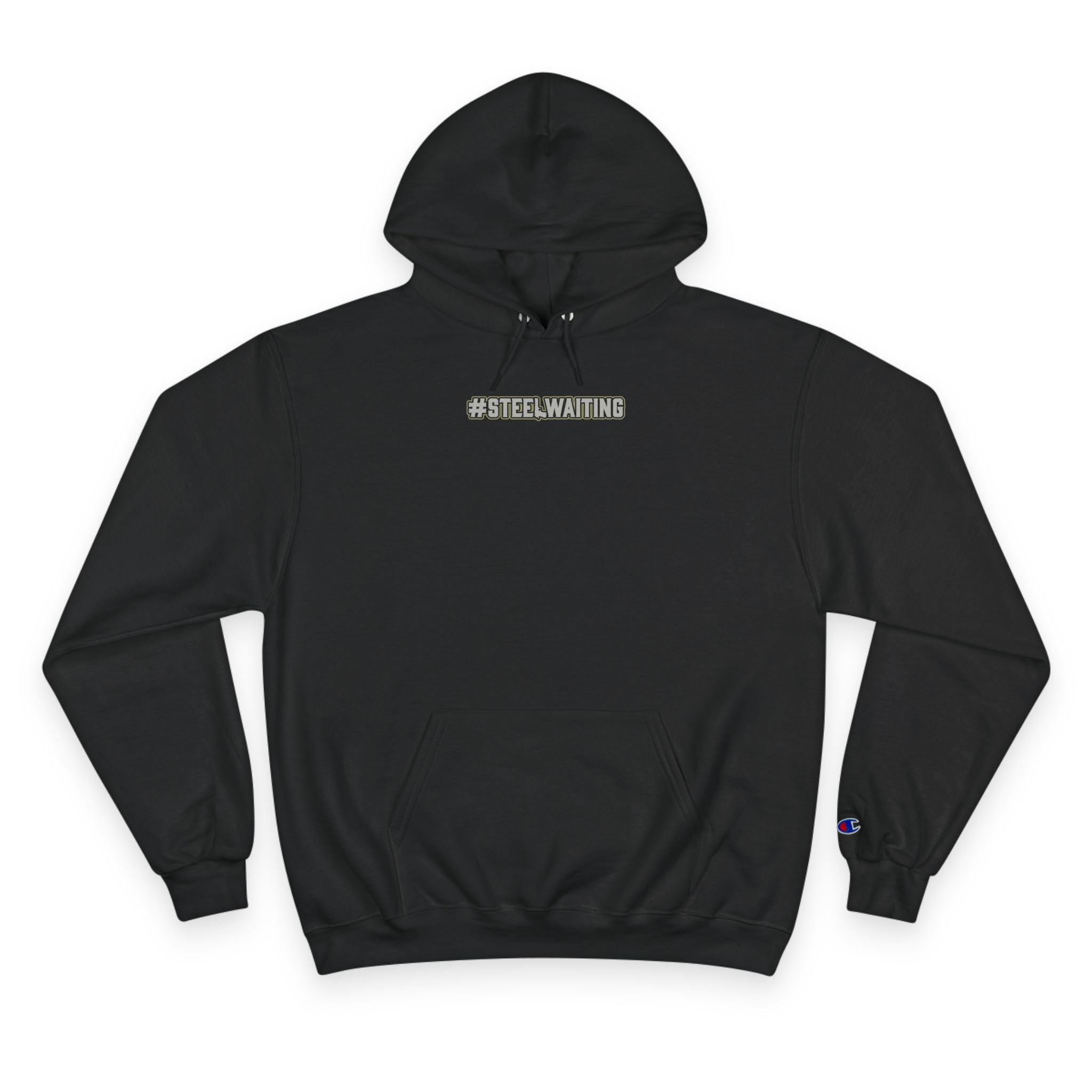 #SteelWaiting Hoodie – Military-Inspired Tactical Champion Sweatshirt (Front & Back decorated)