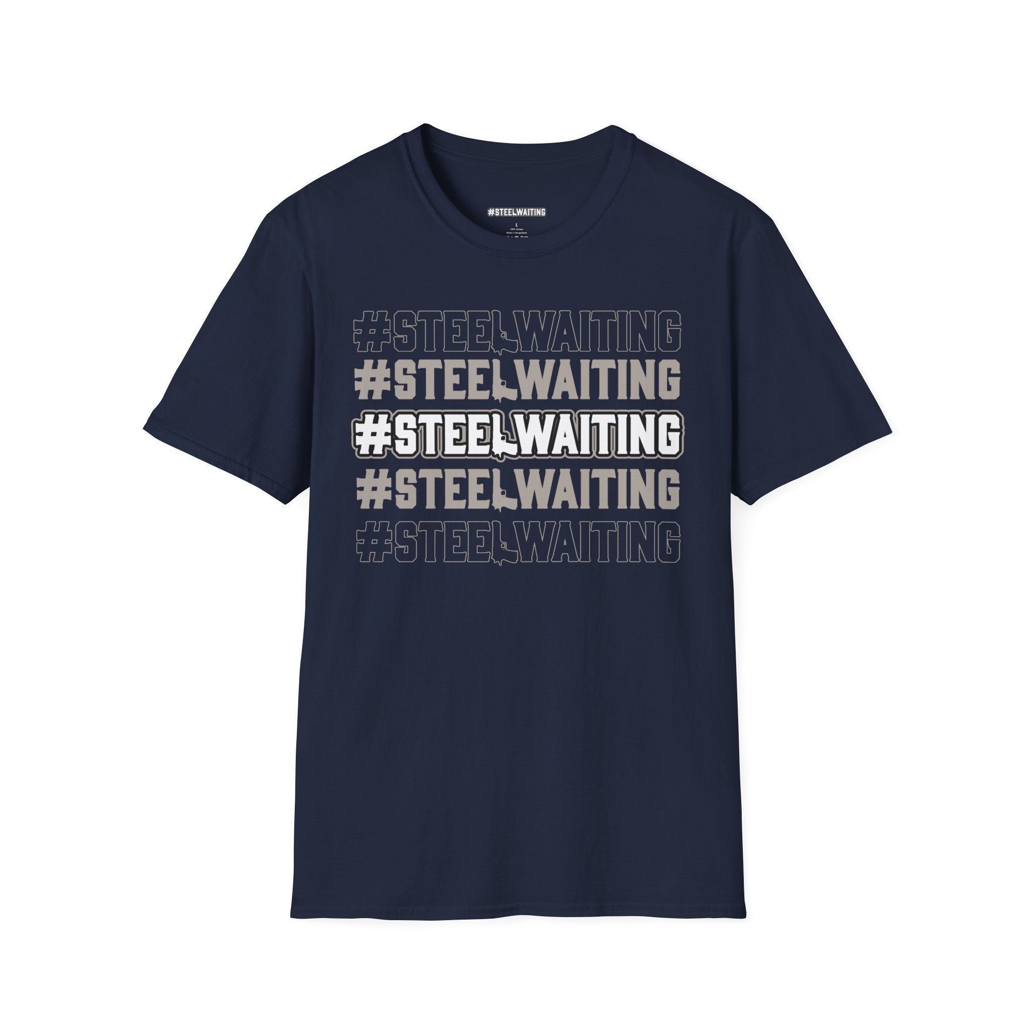 T-Shirt — #STEELWAITING Graphic Tee (Hashtag Stacked Design)