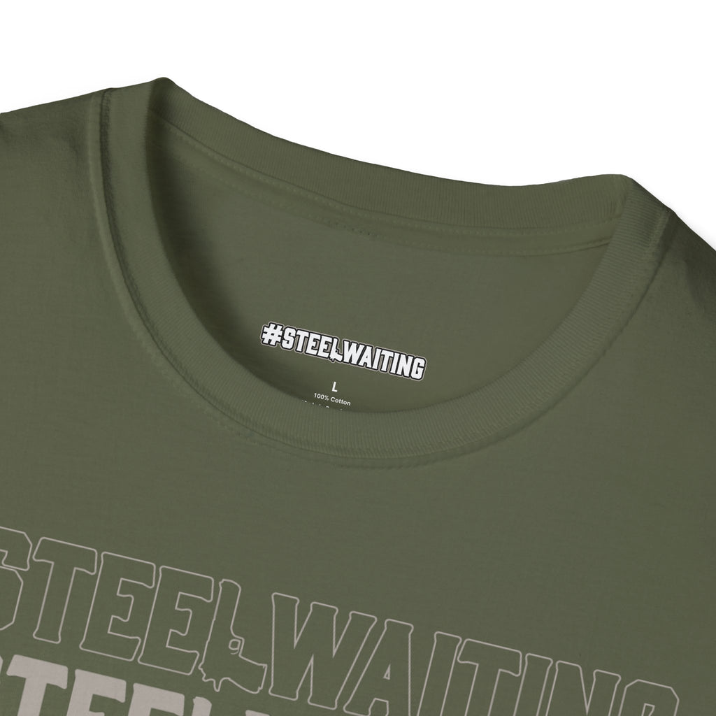 T-Shirt — #STEELWAITING Graphic Tee (Hashtag Stacked Design)
