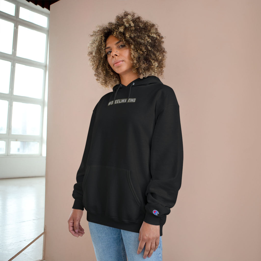 #SteelWaiting Hoodie – Military-Inspired Tactical Champion Sweatshirt (Front & Back decorated)