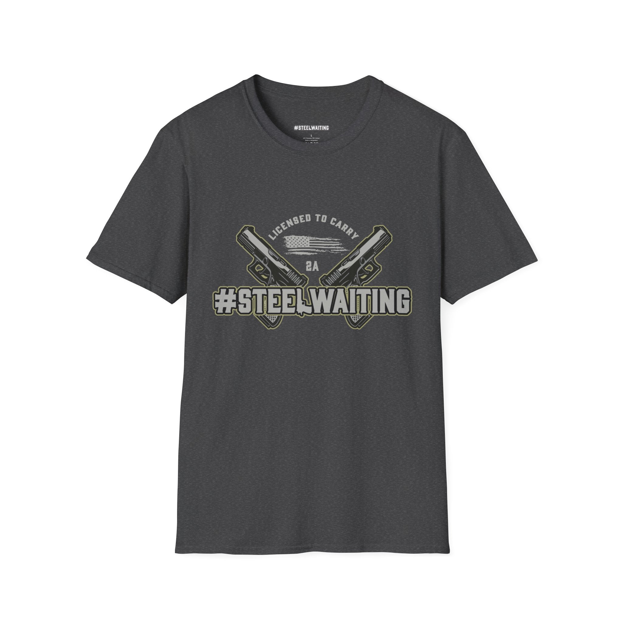 Unisex Softstyle T-Shirt | #SteelWaiting Graphic Tee for Gun Enthusiasts, Perfect for Casual Wear, Gifts, and Events