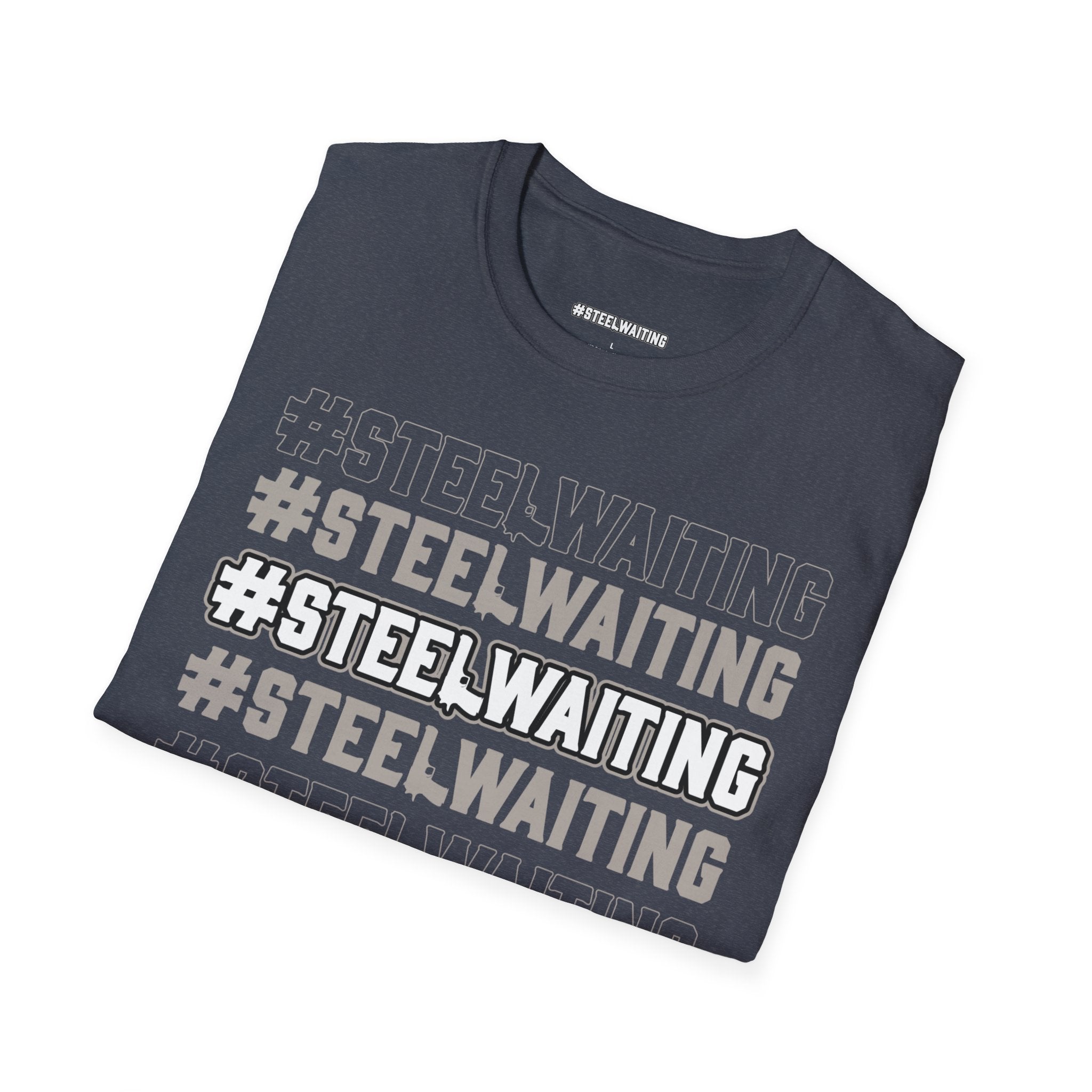 T-Shirt — #STEELWAITING Graphic Tee (Hashtag Stacked Design)