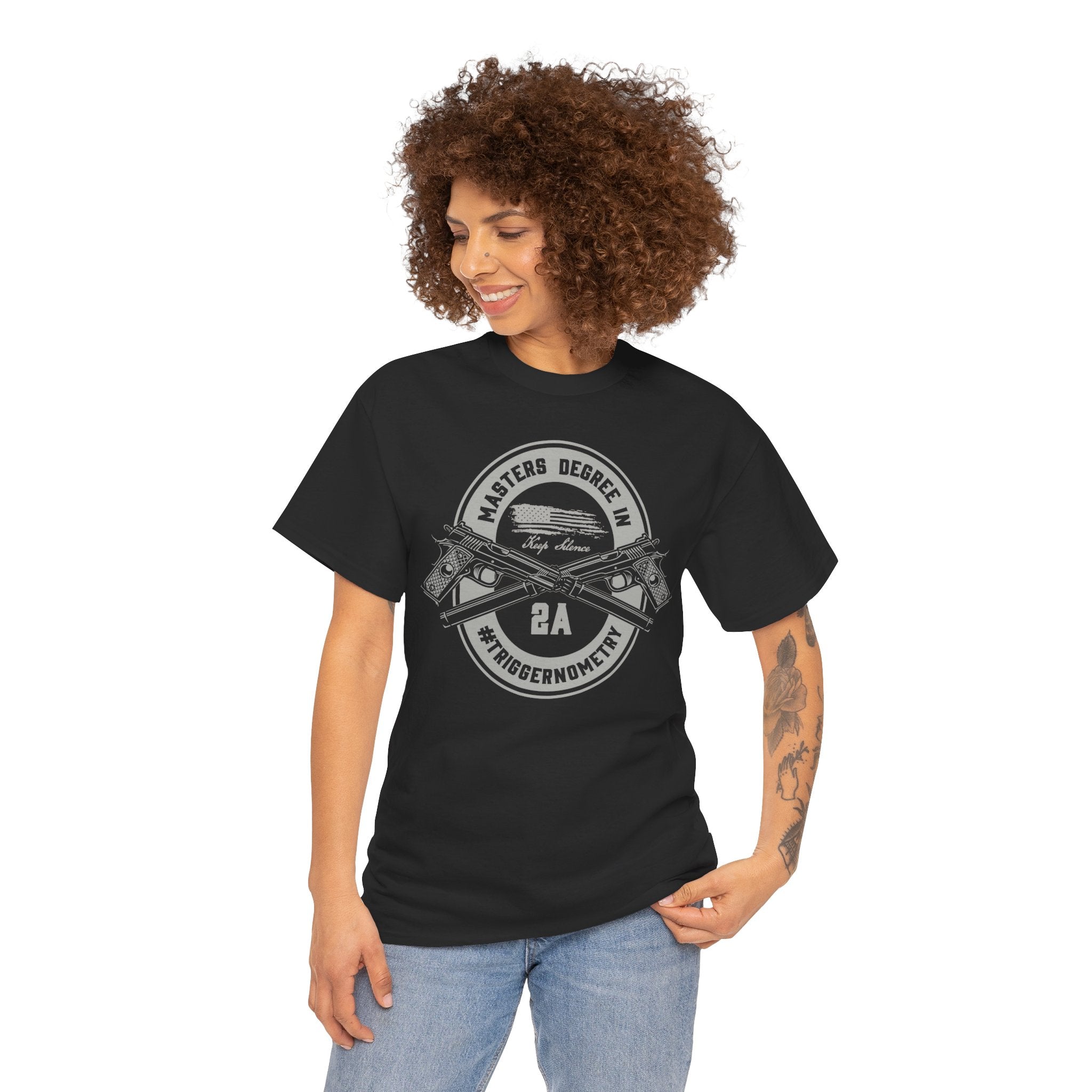 Second Amendment Graphic Tee, Unisex Heavy Cotton T-Shirt for Gun Enthusiasts, Casual Wear, Gifts for Freedom Lovers, Patriotic Apparel