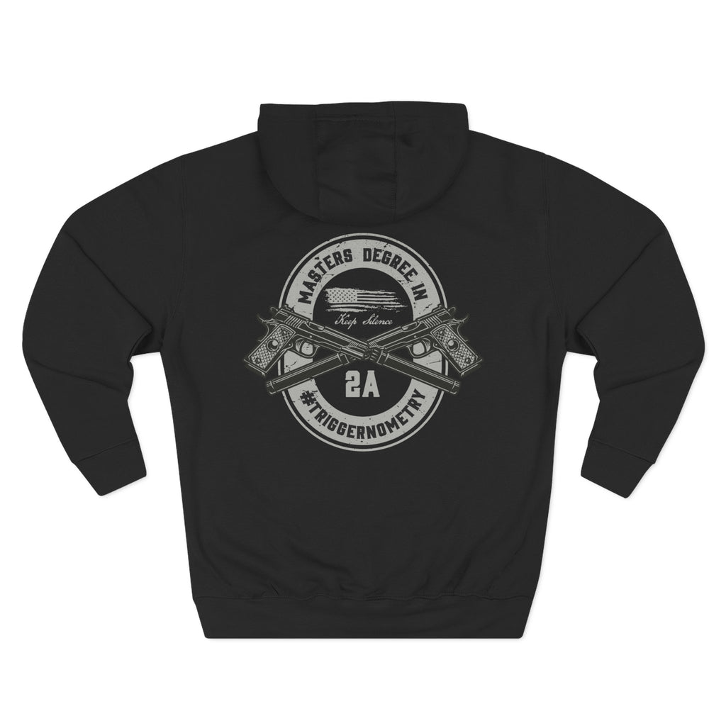 Two-Gun Design Fleece Hoodie, Perfect for 2A Advocates, Casual Wear, Unique Gifts, Comfortable Layering
