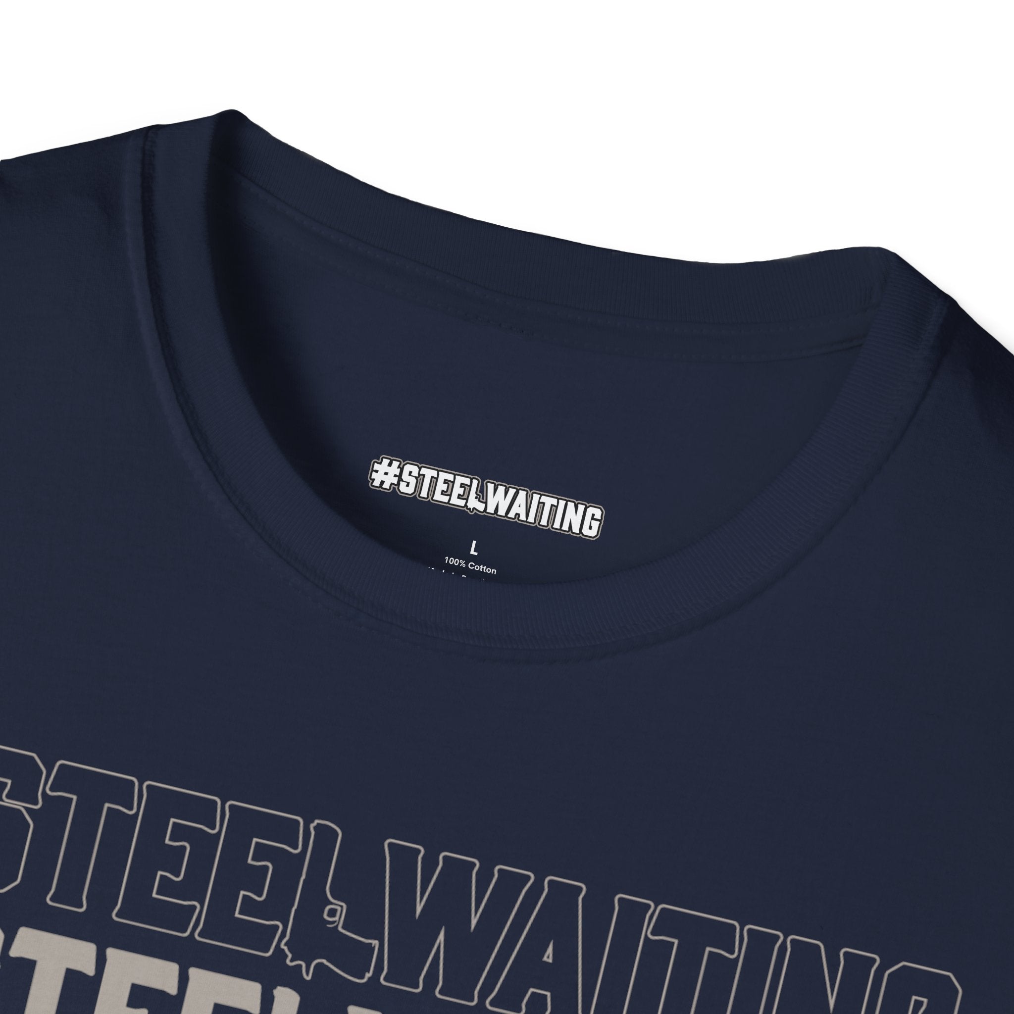 T-Shirt — #STEELWAITING Graphic Tee (Hashtag Stacked Design)