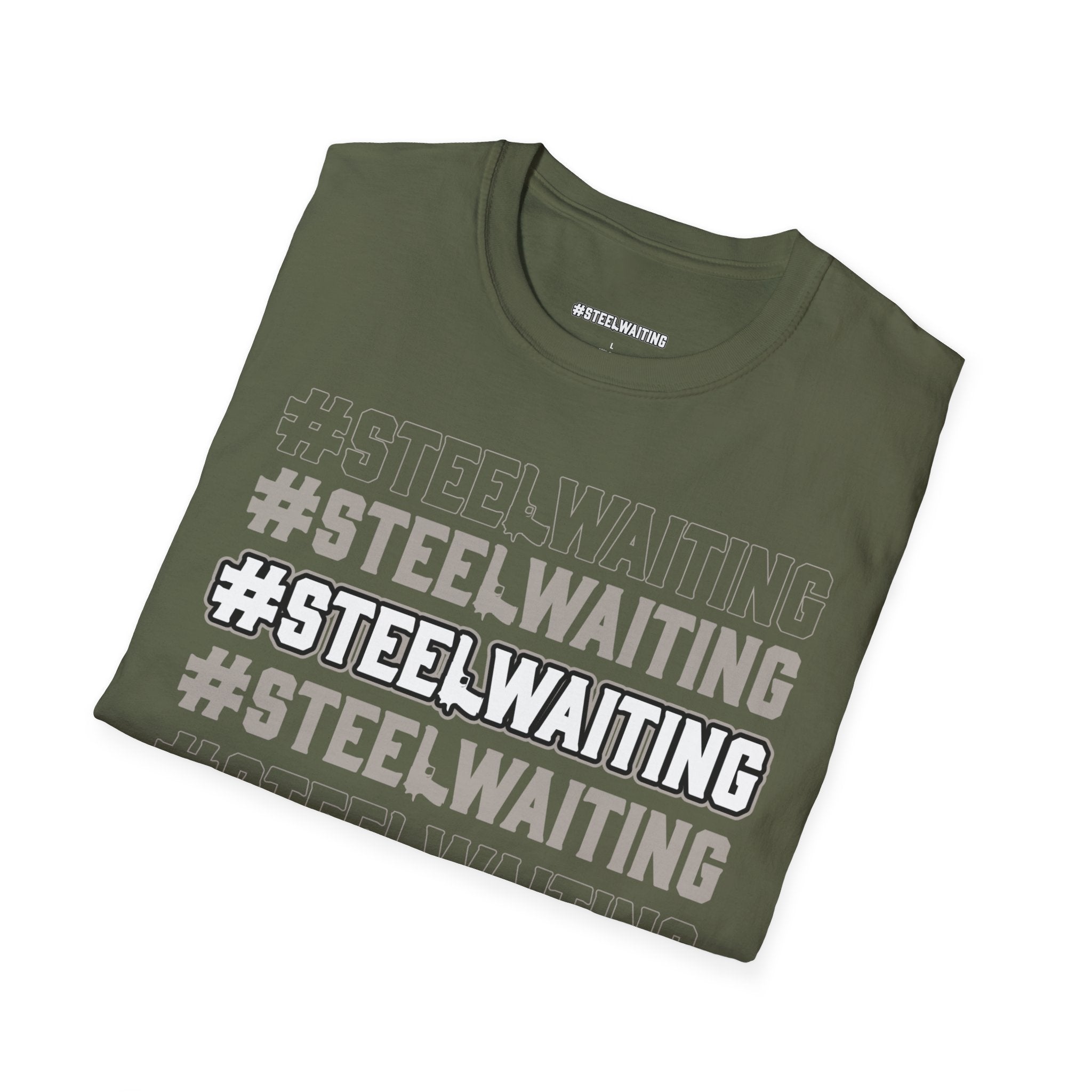 T-Shirt — #STEELWAITING Graphic Tee (Hashtag Stacked Design)