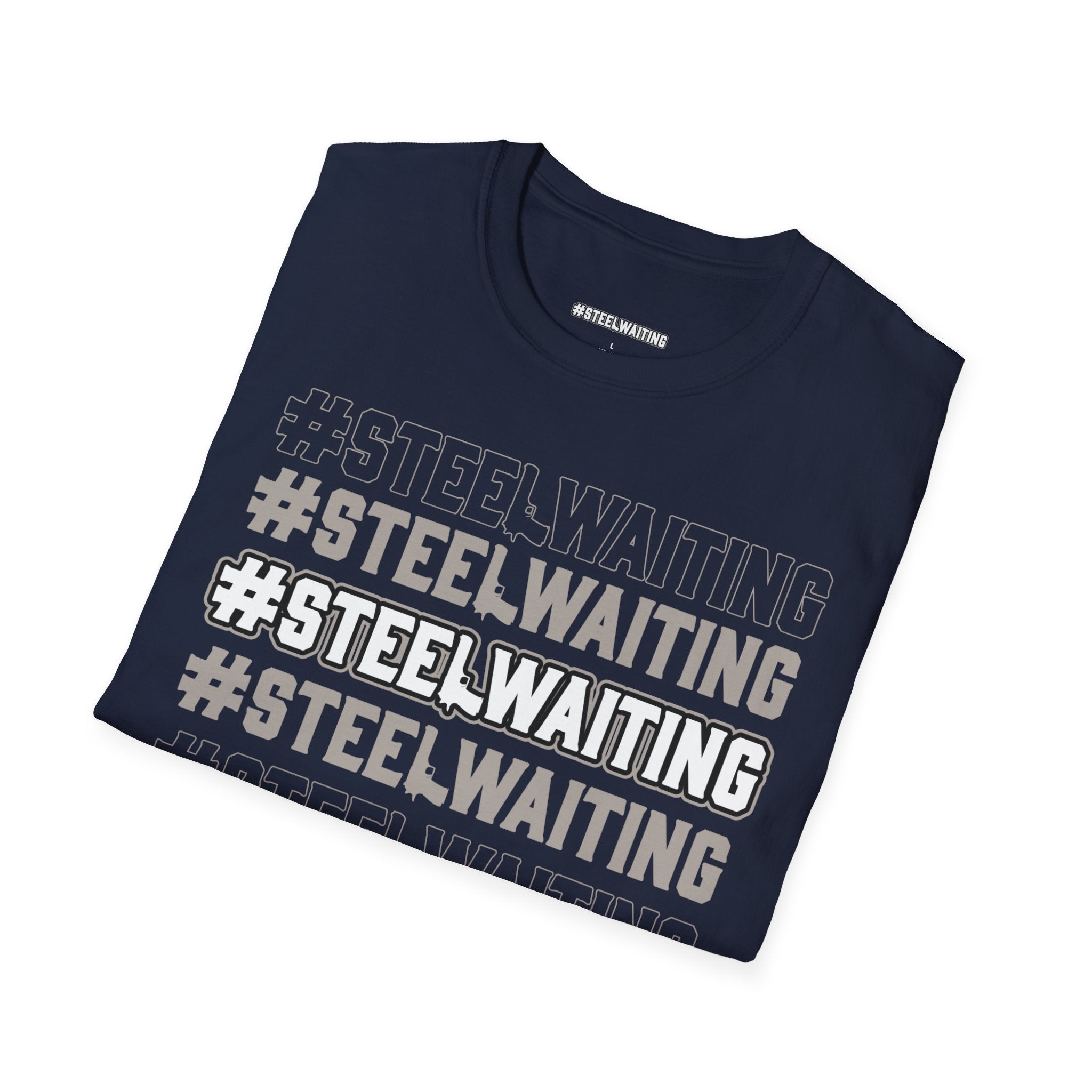 T-Shirt — #STEELWAITING Graphic Tee (Hashtag Stacked Design)