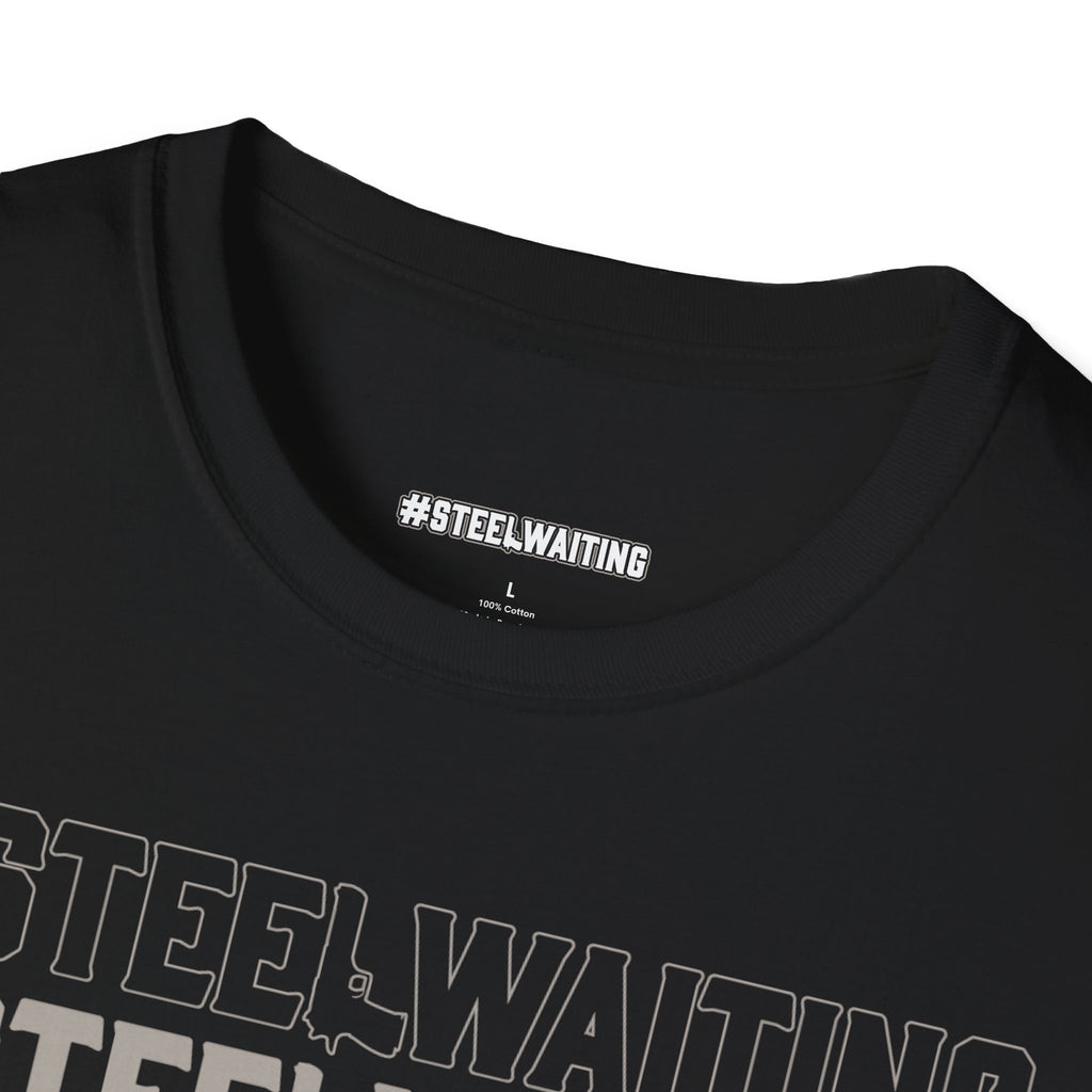 T-Shirt — #STEELWAITING Graphic Tee (Hashtag Stacked Design)