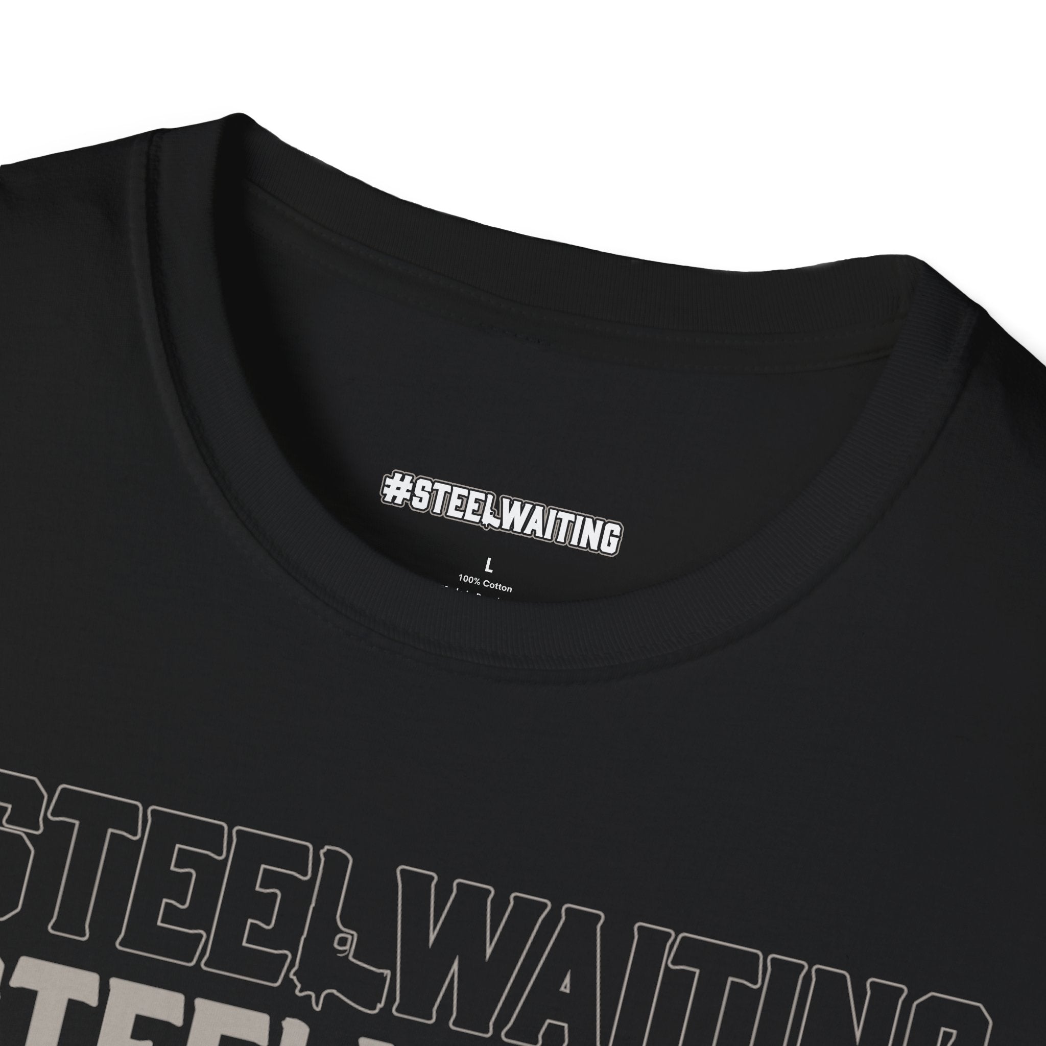 T-Shirt — #STEELWAITING Graphic Tee (Hashtag Stacked Design)