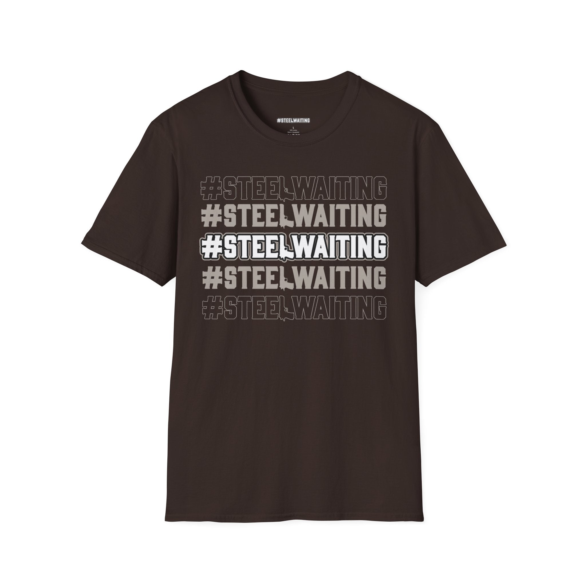 T-Shirt — #STEELWAITING Graphic Tee (Hashtag Stacked Design)
