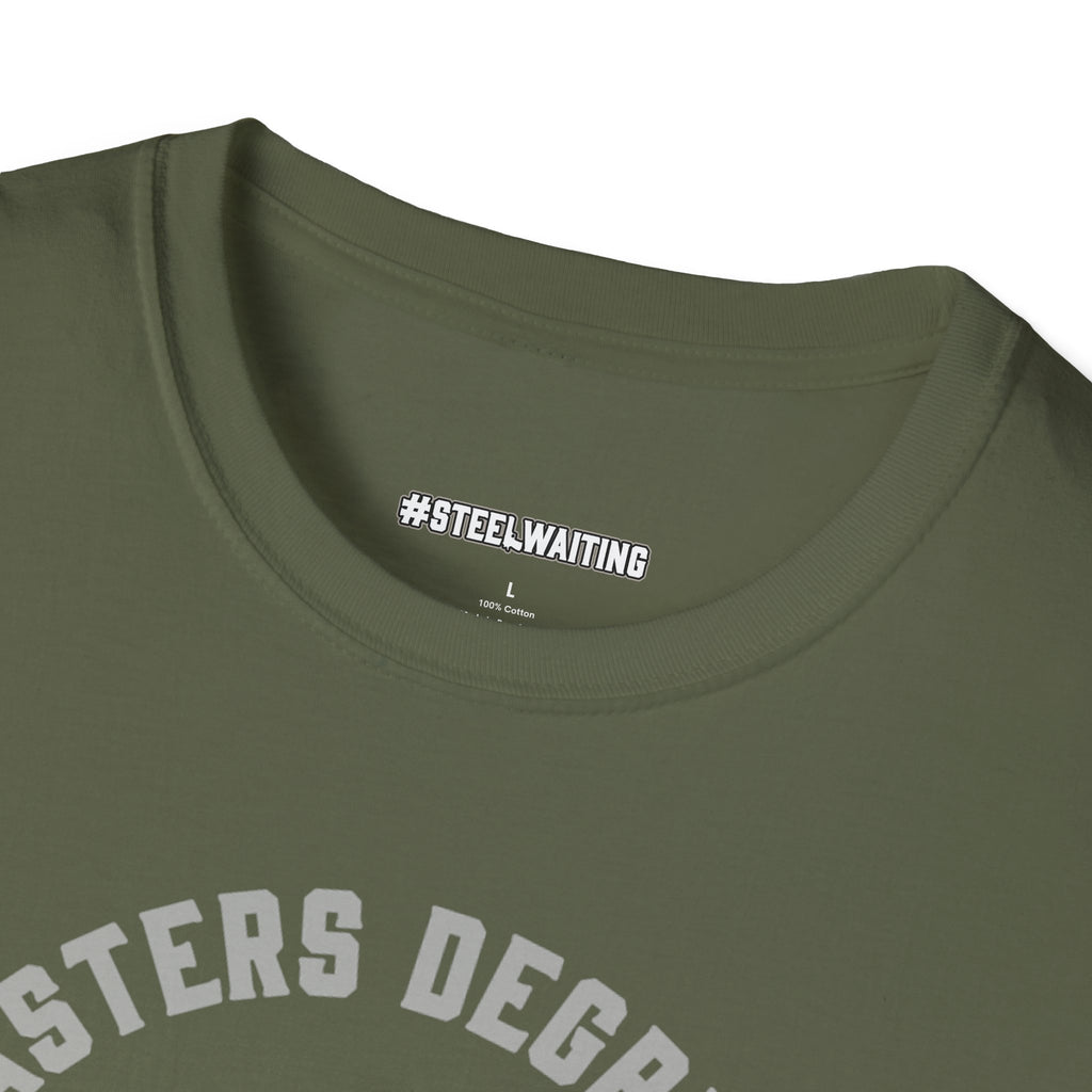 T-Shirt — "Masters Degree in Triggernometry" Graphic Tee (Guns & Shooting Humor)