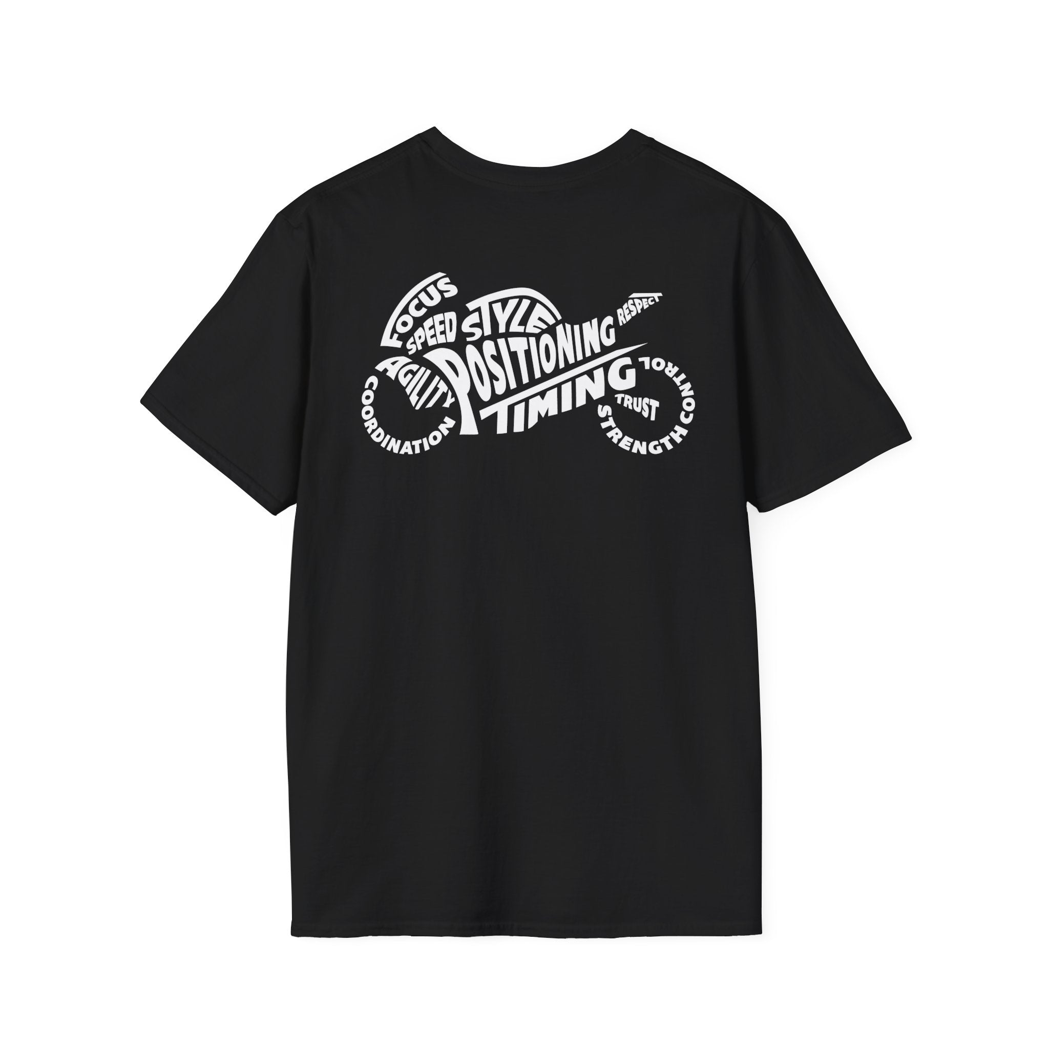 T-Shirt — Minimal “My Type.” Front with Word-Art Infinity Back (Sportbike graphic)