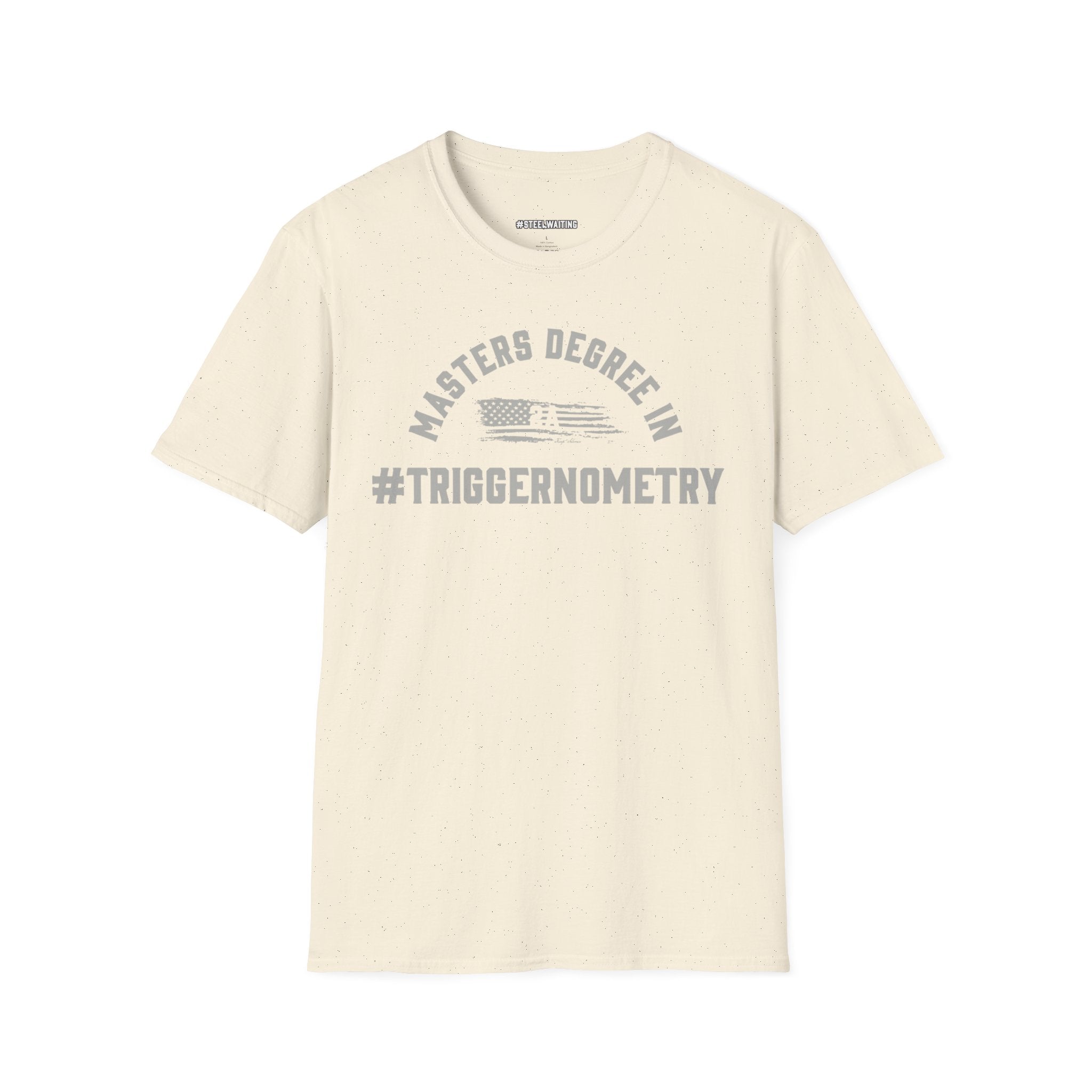 T-Shirt — "Masters Degree in Triggernometry" Graphic Tee (Guns & Shooting Humor)