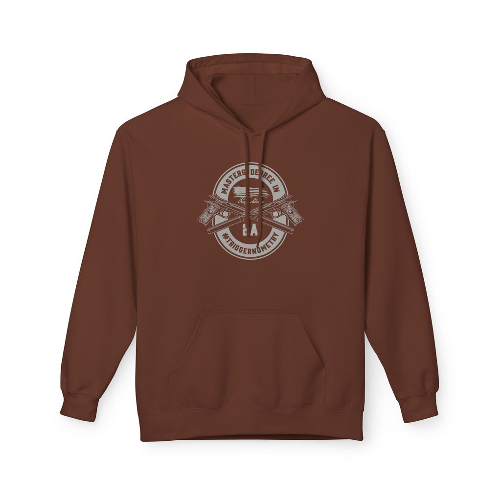 Masters Degree Hoodie — Vintage Crossed Pistols "Keep Silence" Fleece Pullover